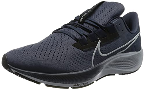 Nike Air Zoom Pegasus 38 Mens Running Trainers CW7356 Sneakers Shoes (UK 10 US 11 EU 45, Thunder Blue Wolf Grey Black 400)