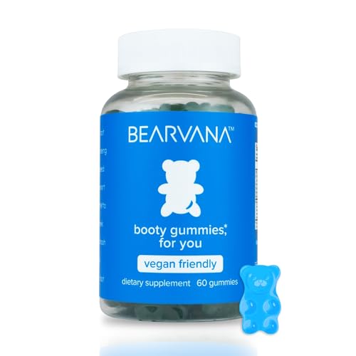 BEARVANA Bum Boosting Supplement - Bigger Glutes, Workout Support, Berry Flavored, Essential Herbs, Vitamins for a Shapely Figure, Multivitamins, Fenugreek, Saw Palmetto for Adults - 60 Gummies