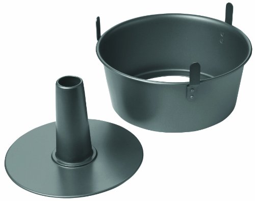 Chicago Metallic Professional 2-Piece 9.5-Inch Angel Food Cake Pan with Feet, 9.5 x 4