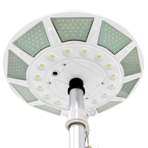 Flag Pole Light Solar Powered 266 LEDs, 100% Flag Coverage, 4200lm Brightest Solar Powered Flagpole Lights Last Up to 12 Hrs, for Most 15 to 25 Ft Flag Poles, 0.55' Wide Flag Ornament Spindles