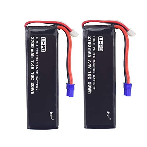 sea jump 2PCS 7.4V 2700mAh 10C Battery for Hubsan H501S X4 H501C H501A H501M H501S W H501S pro Four-axis Aircraft Aerial Camera UAV Spare Parts