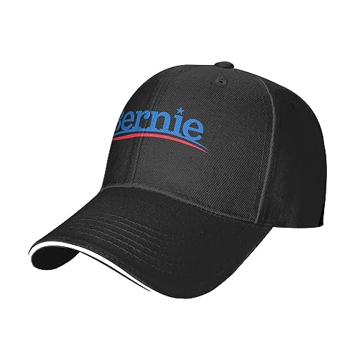 TEEMAD Bernie Sanders Snapback Cap Casual Polo Hats Adjustable Baseball Cap Bill Cap for Women Men Black