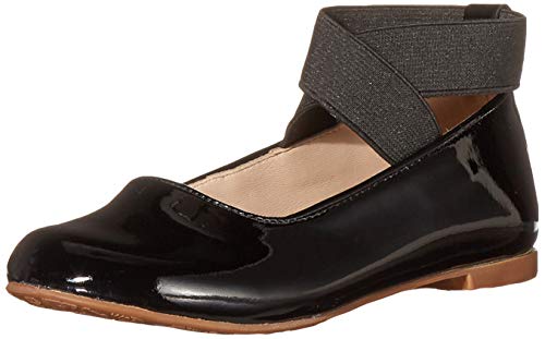 Elephantito Girls European Ballet Flat, Patent Black,1.5 Little Kid