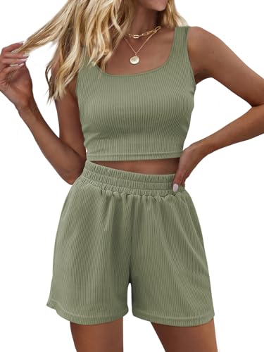 Trendy Queen 2 Piece Lounge Sets Women Summer Outfits Fashion 2024 Matching Beach Set Comfy Pajama Set Fashion Spring Clothes Tracksuits Trendy