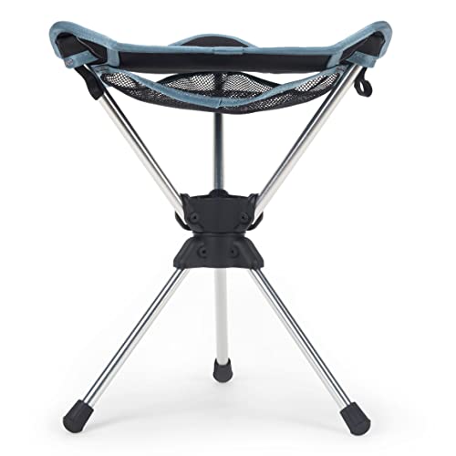 GRAND TRUNK Compass 360° Stool - Swivel Stool for Camping & Travel - Lightweight, Packable, Rotating, Foldable - Black