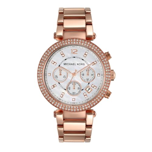 Michael Kors Parker Chronograph Rose Gold-Tone Stainless Steel Women's Watch (Model: MK5491)
