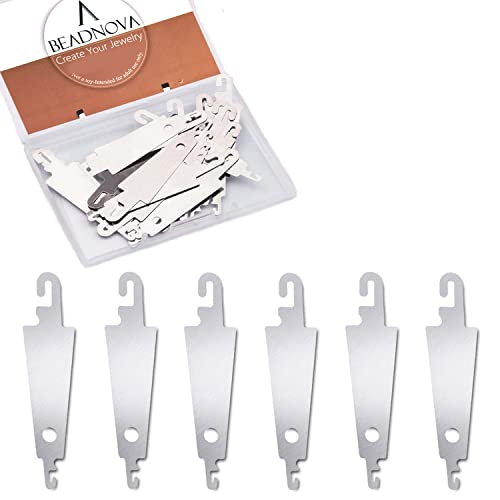BEADNOVA Needle Threaders 20pcs Stainless Steel Sewing Needle Threader Tool Needle Threaders for Hand Sewing Large Eye Needles Cross Stitch Embroidery Craft Knitting Quilting