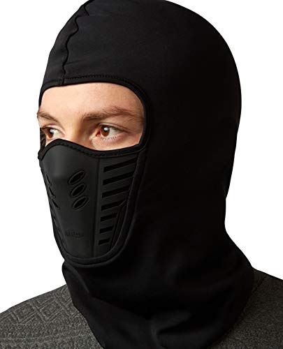 Balaclava Ski Mask - Face Mask for Men & Women - Cold Weather Gear for Skiing, Snowboarding & Motorcycle Riding (Black - Air Flow)