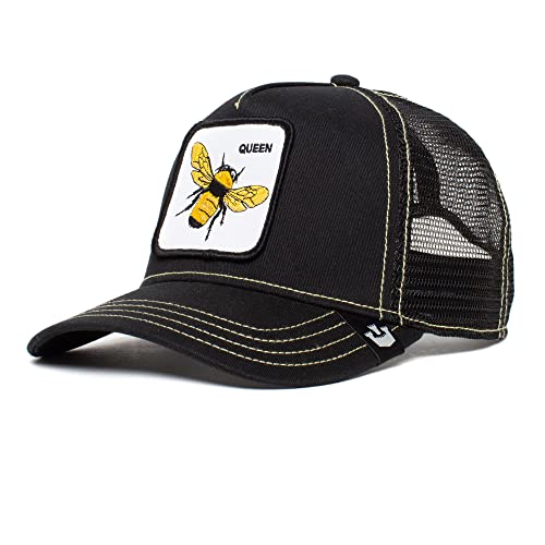 Goorin Bros. The Farm Original Core Unisex Adjustable Snapback Trucker Hat, Black Queen Bee, One Size