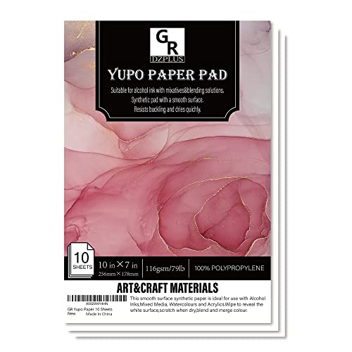 GR DZPLUS Yupo Paper 10 Sheets | 10-inch x 7-inch | 116GSM