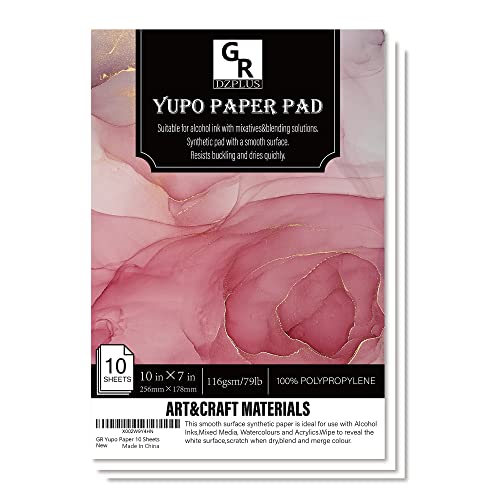 GR DZPLUS Yupo Paper 10 Sheets | 10-inch x 7-inch | 116GSM