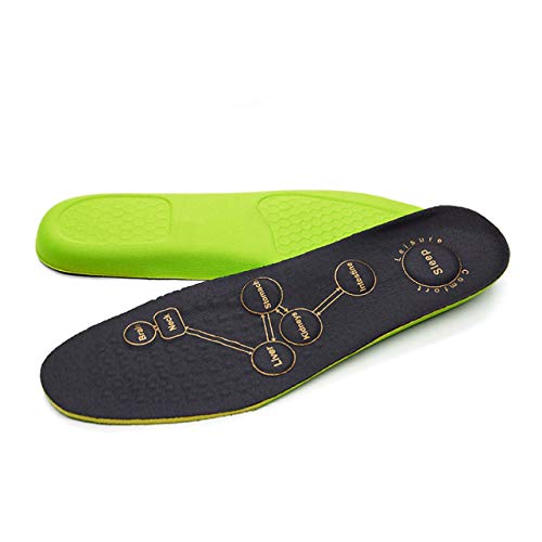 Carespot Acupressure Magnetic Massage Insoles for Men/Women, Foot Massager Shoe-pad Foot Therapy Reflexology Pain Relief Shoe Inserts Leather Latex Insole (Large)