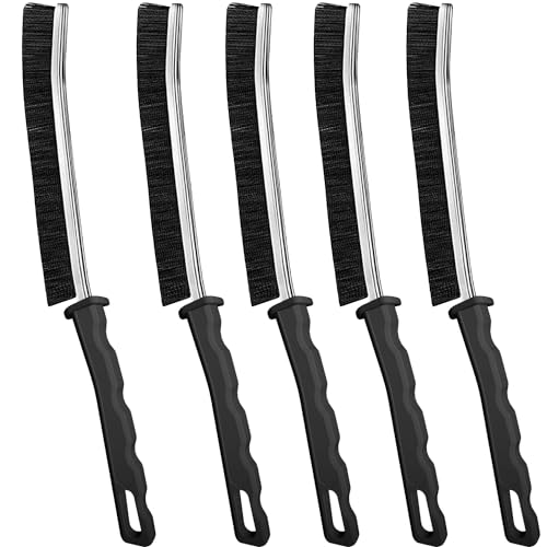 Crevice Cleaning Brush, Bathroom Gap Cleaning Brush, Hard Bristle Brush for Cleaning, Multifunctional Gap Brush, for Blind, Baseboard, Fan, Window or Sliding Door Track (5pcs)