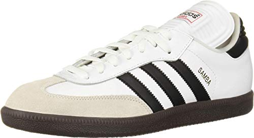 adidas mens Samba Classic Soccer Shoe, White/Black/White, 11.5 US