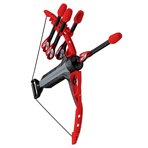 Nerf Rip Rocket Bow and Arrow Set - Rip Rocket Blaster Soft Foam Bow + Arrow Set - Indoor + Outdoor Play - Bow and (4) Foam Tip Arrows - RIPROCKET Air Powered Bow and Arrow