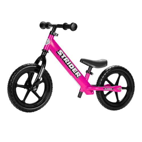 Strider - 12 Classic No-Pedal Balance Bike, Ages 18 Months to 3 Years, Pink