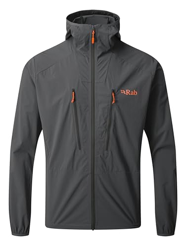 RAB Men's Borealis Softshell Jacket Lightweight Coat for Hiking & Climbing - Graphene - X-Large