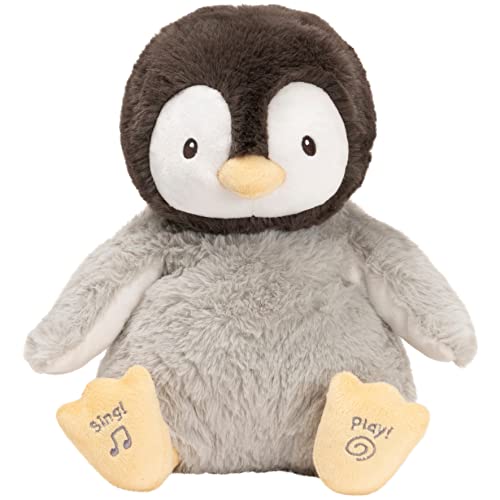 GUND Baby Animated Kissy The Penguin Plush, Singing Stuffed Animal Baby Toy for Ages 0 and Up, Black/White/Grey, 12'