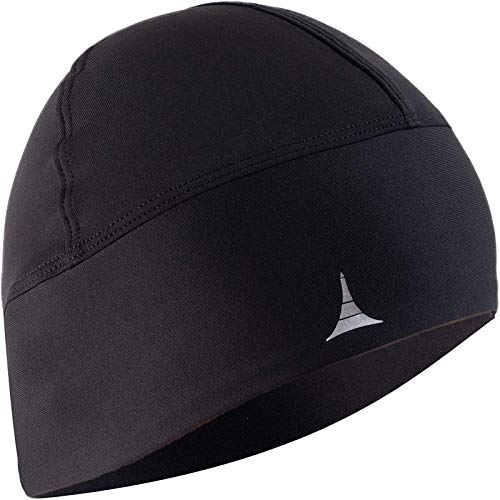 French Fitness Revolution - Skull Cap Helmet Liner Running Beanie - Ultimate Thermal Retention and Performance Moisture Wicking. Fits Under Helmets Black