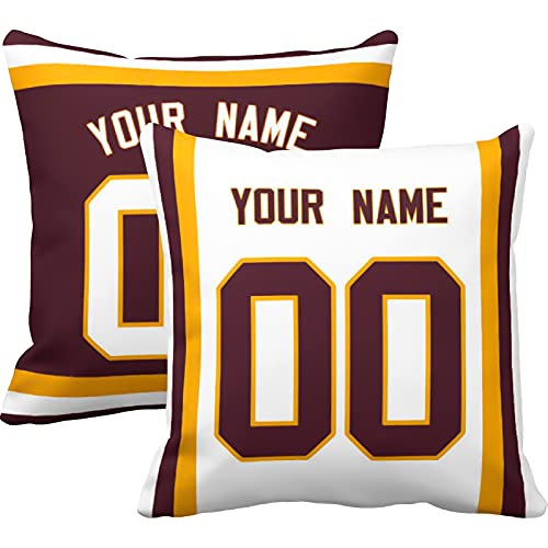 ANTKING Throw Pillow 2 Packs Custom Any Name and Number for Men Youth Boy Gift