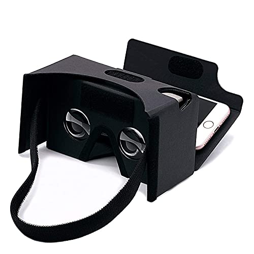 Google Cardboard,VR Headset 3D Box Virtual Reality Glasses with Big Clear 3D Optical Lens and Comfortable Head Strap for All 3-6 Inch Smartphones