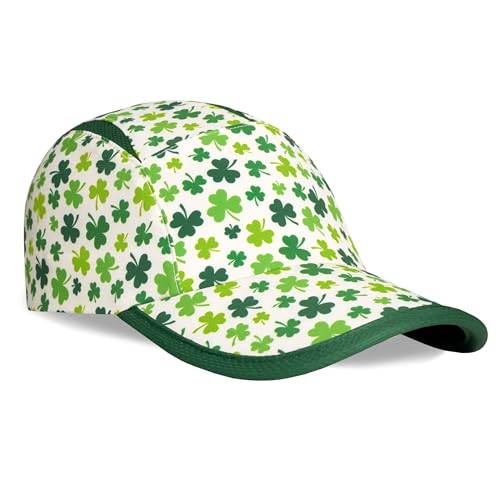 Headsweats Standard Luck of The Irish Go Baseball Cap Hat, White/Green Clover
