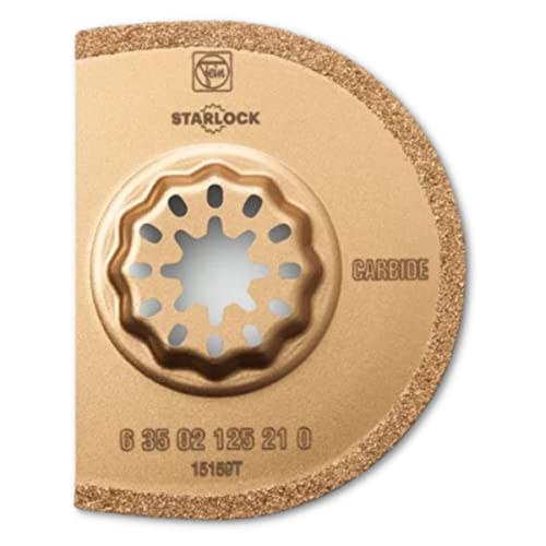 Fein StarLock Carbide Oscillating Saw Blade - Extra Thin for Removal of Defective Tile Grout and Making Cuts in Plaster - Fits Most Multitools - 63502125210