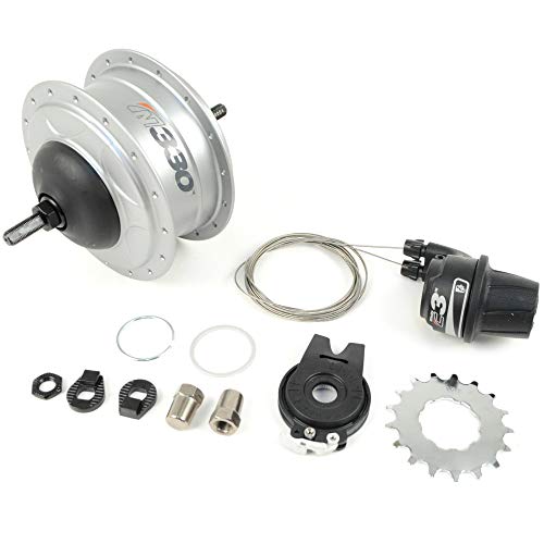 Fallbrook Technologies NuVinci N330 CVP Internal Gear Bicycle Rear Hub Silver 32h Rim Brake // New C3
