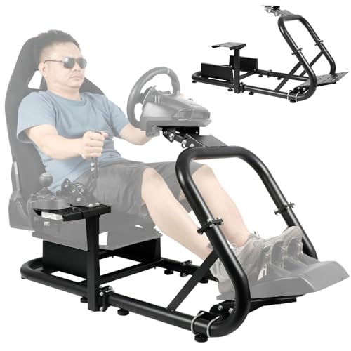 Dardoo G923 Racing Simulator Cockpit Frame Fit for Logitech G27 G920 G923 G29, Thrustmaster T300 T500, Fanatec, Sim Racing Cockpit, Not Included Wheel Pedal Handbrake Shifter Seat