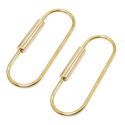 PPFISH Durable Brass Screw Lock Clip Key Chain Ring, Simple Style Car keychain for Men Women