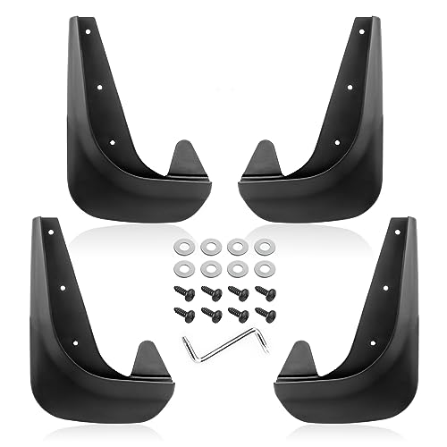 4PCS Mud Flaps for Car Front & Rear Wheel,Flexible Fender Flares Protects Car Body,Universal Automotive Exterior Accessories Wheel Flares Splash Guard Fits Car Truck SUV