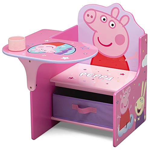 Delta Children Chair Desk with Storage Bin - Ideal for Arts & Crafts, Snack Time, Homeschooling, Homework & More, Peppa Pig