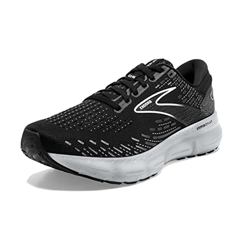 Brooks Women's Glycerin 20 Neutral Running Shoe - Black/White/Alloy - 9.5 Medium