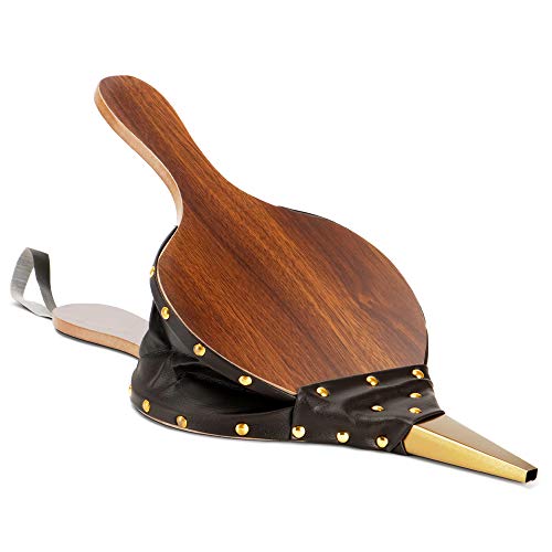 Kerykwan Fireplace Bellows 17'x7.5' Large Wood Air Blower Cast Nozzle for Outdoor Camping BBQ Grill Chimney Hand Bellow Pump Pit Barbeque Fire Tools Accessories with Hanging Strap