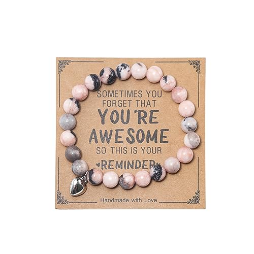 Inspirational Bracelets for Women Natural Stone Healing Relaxation Chakra Bracelet Gifts for Graduation Birthday Christmas Mothers day Valentines Thanksgiving Teacher Appreciation Gifts for Her Mom