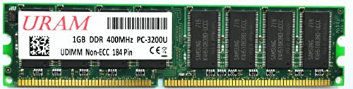 URAM 1GB DDR SDRAM 400MHz PC-3200 184Pin DIMM Samsung IC RAM (Desktop Memory)