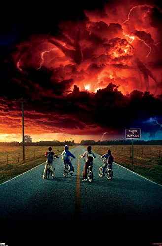 Trends International 24X36 Netflix Stranger Things: Season 2 - Key Art Wall Poster, 24' x 36', Unframed Version