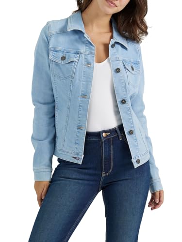 Wrangler Authentics Women's Stretch Denim Jacket, Light Wash, X-Large
