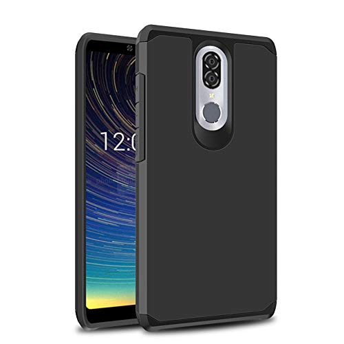 Telegaming Coolpad Legacy Phone Case, with Tempered Glass Screen Protector, Slim Hybrid Armor Cover, Dual Layer Shock Shock Absorption Phone Case for Coolpad Legacy Black