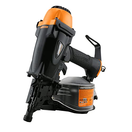 Freeman PCN65 Pneumatic 15 Degree 2-1/2' Coil Siding Nailer with Adjustable Metal Belt Hook