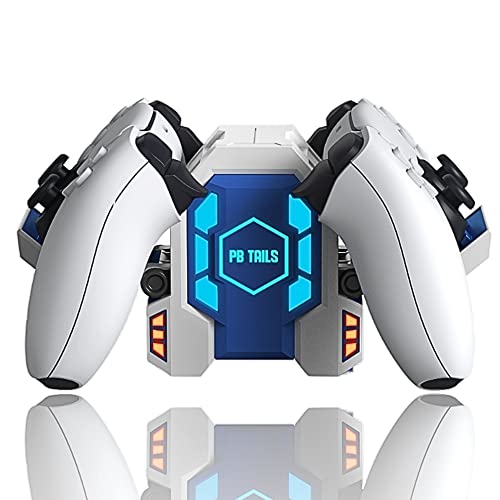 PB Tails Metal LED PS5 Charging Dock - Compact Playstation Controller Charger for Sony PS5 Controller, 2H Fast Dual Charging PS5 Docking Station Hides Messy Cables - Premium Black PS5 Controller Dock