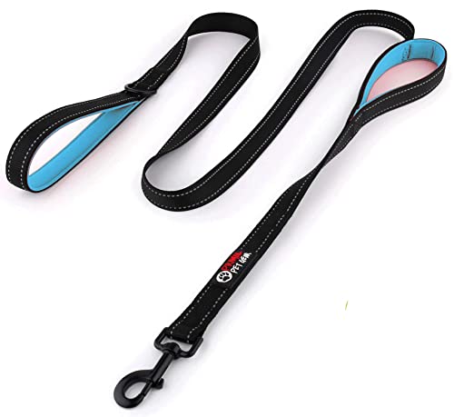 Primal Pet Gear Dog Leash 6ft Long,Traffic Padded Two Handle,Heavy Duty,Reflective Double Handles Lead for Control Safety Training,Leashes for Large Dogs or Medium Dogs,Dual Handles Leads(Black)