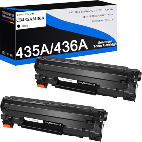 KCMYTONER 35A 36A Toner 2pk Compatible Universal Toner Cartridge Replacement for HP 35A CB435A 36A CB436A for Laserjet P1005 P1006 P1505 P1505n M1522n M1522nf M1120n M1120a