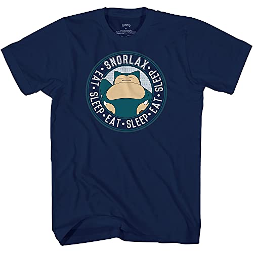 Pokemon Snorlax Eat Sleep Shirt Blue