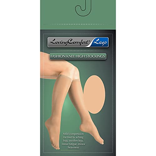 Scott Specialties 696816-PR Loving Comfort Mild Anti-Embolism Knee-High Stockings, Beige - Large - Pack of 2
