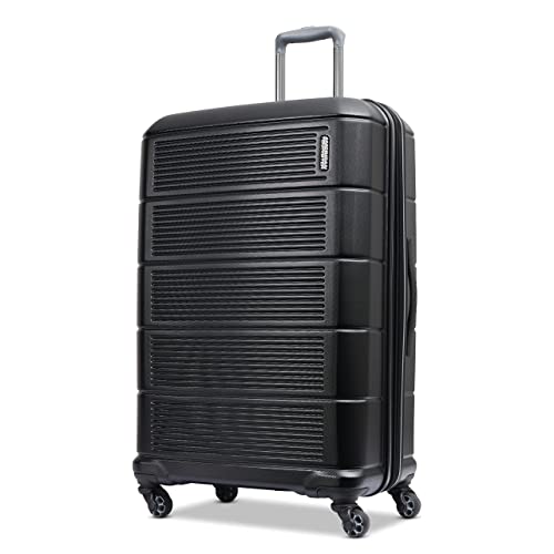 American Tourister Stratum 2.0 Expandable Hardside Luggage with Spinner Wheels, 28' SPINNER, Jet Black