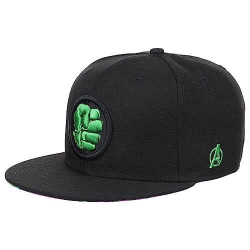 Marvel Hulk 60th Anniversary Comic UV Adjustable Snapback Flat Bill Cap blk