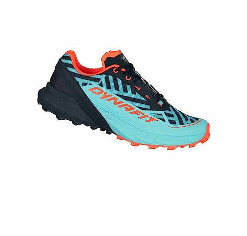 Dynafit Ultra 50 Graphic Trail Running Shoes - Women's, Blueberry/Fluo Coral, 08-0000064083-3019-8