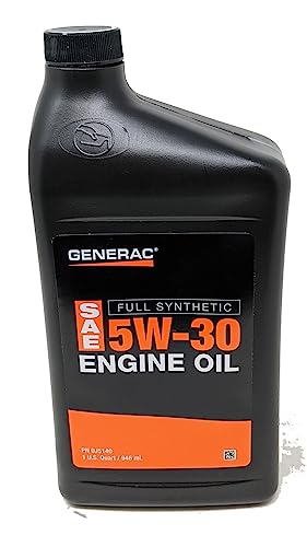 Generac Full Synthetic Motor Oil 5W-30 SN Quart Bottle Part# 0J5140 (qt)