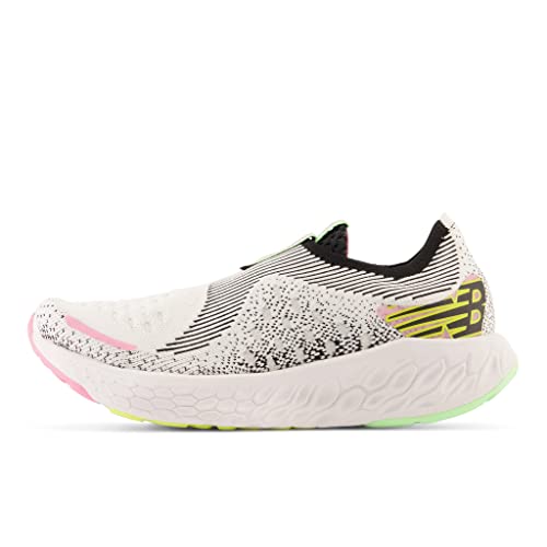 New Balance Women's Fresh Foam X 1080 Unlaced, White/Black/Vibrant Green/Bubblegum, 8.5